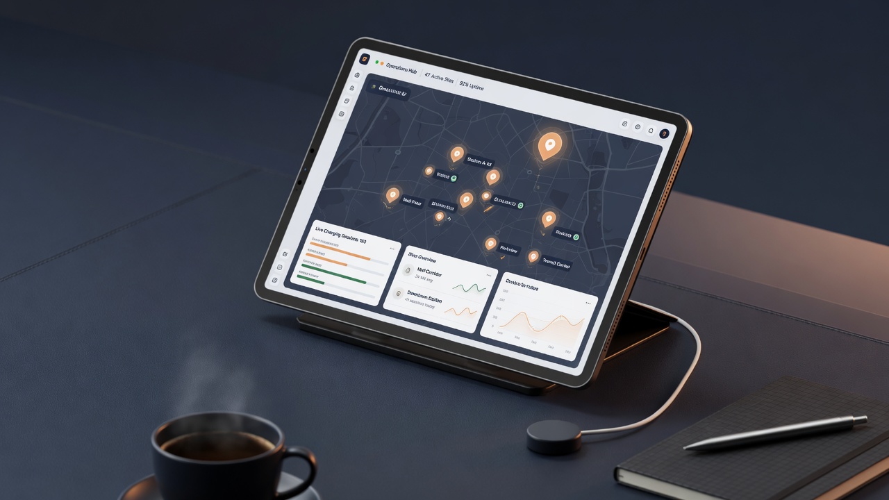 Painel multi-site de gestão de recarga